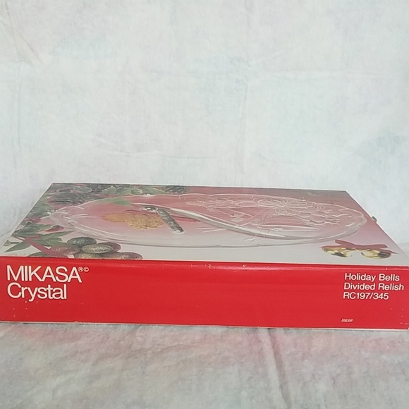 Mikada Crystal Holiday Bells Divided Relish - Picture 2 of 4